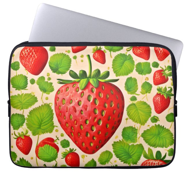 Capa Para Notebook Strawberry Dadaist Trabalho de arte (Frente)