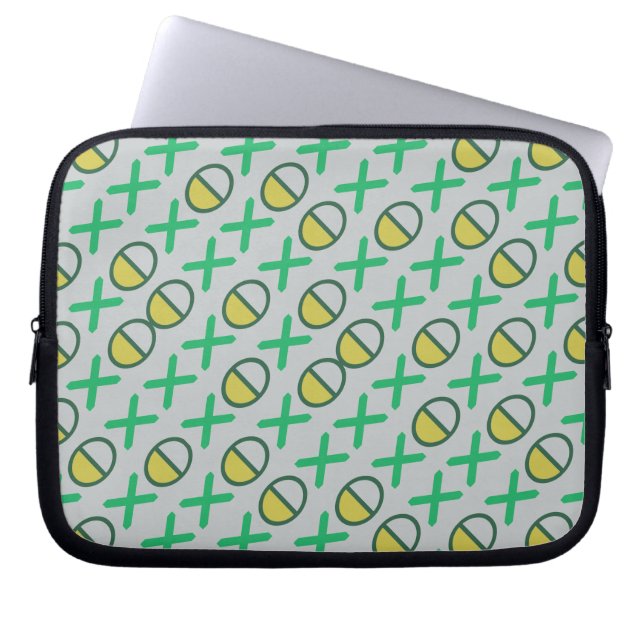 Capa Para Notebook Strings de código gráfico Amarelo verde em qualque (Frente)
