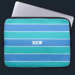 Capa Para Notebook Stripes bolsas de laptop personalizadas de monogra<br><div class="desc">Altere o campo de texto para o que deseja. Você também pode alterar a fonte e seu tamanho e cor usando a função "Personalizar",  bem como adicionar mais campos de texto,  se desejar. Veja na minha loja mais itens com este design e opções de cores.</div>