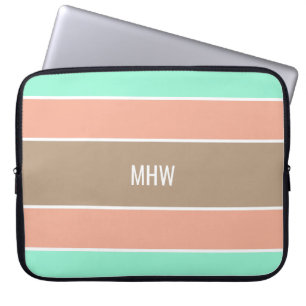Capa Para Notebook Stripes bolsas de laptop personalizadas de monogra