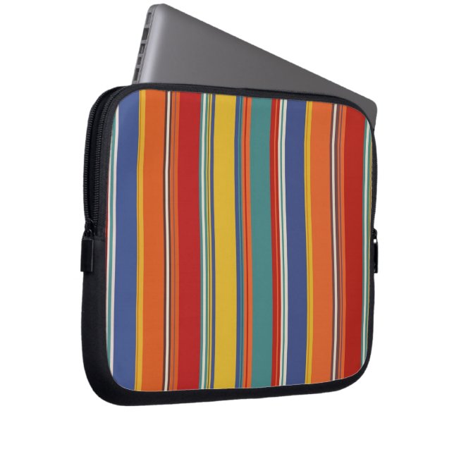 Capa Para Notebook Stripes Coloridas (Frente Esquerda)
