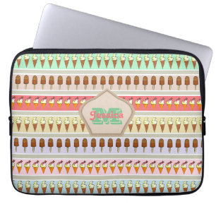 Capa Para Notebook Stripes de sorvete Personalizadas