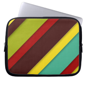 Capa Para Notebook Stripes Diagonais Multicolorido