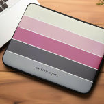 Capa Para Notebook Stripes Minimalistas Personalizadas<br><div class="desc">Personalize esta design com seu nome,  monograma ou texto de sua escolha.</div>