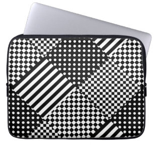 Capa Para Notebook Stripes Verificar Bolinhas Mistura de Design de de