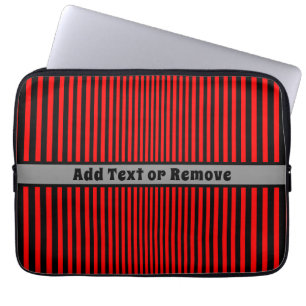 Capa Para Notebook Stripes Vermelhas e Negras - Personalizáveis