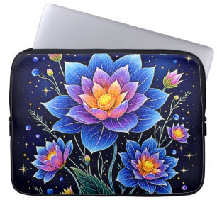 Capa Para Notebook Stuning Cosmic Floral Dreams Design