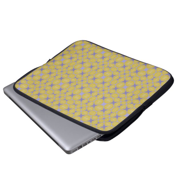 Capa Para Notebook Stylish Yellow Geometric Design  (Frente Inferior)