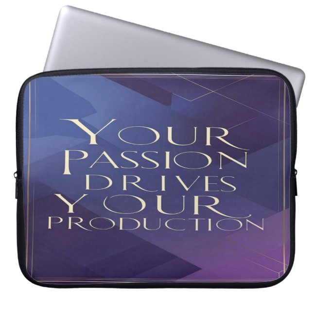 Capa Para Notebook Sua Paixão Impulsiona Sua Produção (Frente)