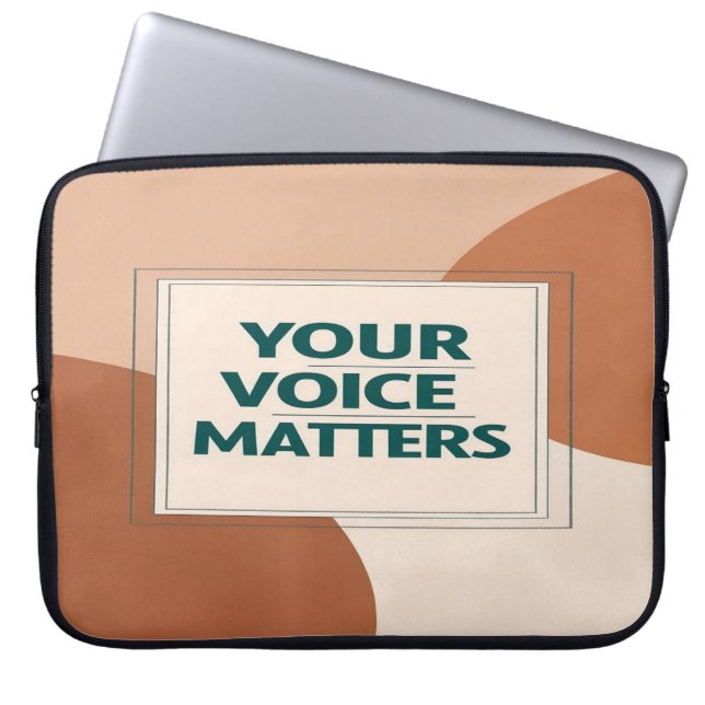 Capa Para Notebook Sua Voz Importa opção 3 (Frente)