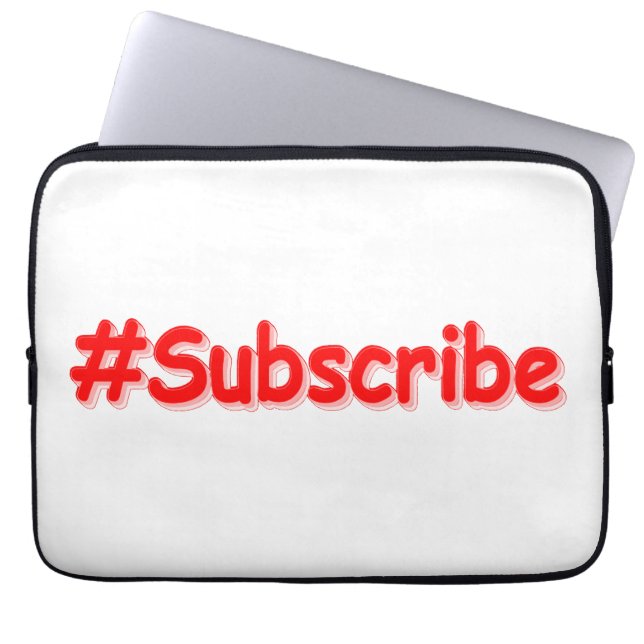 Capa Para Notebook "#Subscribe" Design. Comprar Agora (Frente)