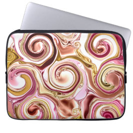 Capa Para Notebook Sujeiras rosa e Douradas
