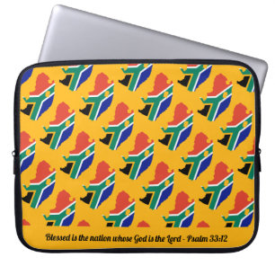 Capa Para Notebook SUL DA ÁFRICA Nação Abençoada Salmo 33 Laptop Amar
