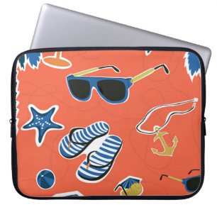 Capa Para Notebook Summer Beach: Relaxando o Padrão Invisível.
