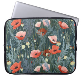 Capa Para Notebook Summer Red Poppy Meadow
