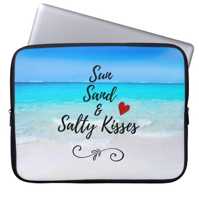 Capa Para Notebook Sun Sand e Salty Kisses Tropical Beach (Frente)