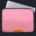 Capa Para Notebook Sun Sunrise Pink E Orange Vintage Boho Sunshine<br><div class="desc">Impressão do Sol - rosa e laranja - Sol,  Abstrato moderno,  nascente Geométrico.</div>