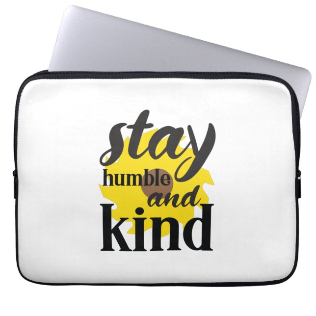 Capa Para Notebook Sunflower Lover | Mantenha-Se Humilde E Humilde (Frente)