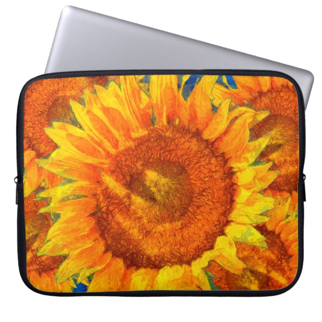 Capa Para Notebook Sunflowers arrangement. Van Gogh style imitation.  (Frente)