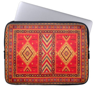Capa Para Notebook Sunrise do Marrocos: Elegância Geométrica Boho