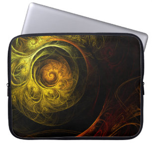 Capa Para Notebook Sunrise Floral Red Abstrato Bolsa de laptop Art
