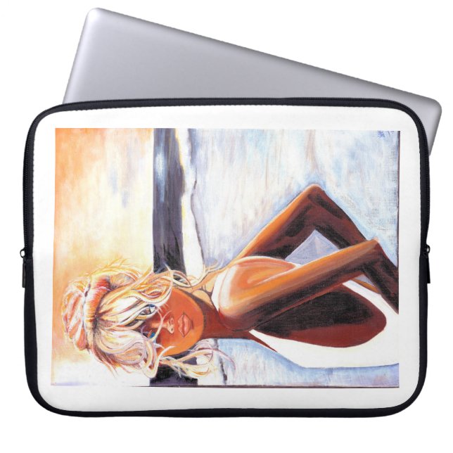 Capa Para Notebook Sunset Beach Girl (Frente)