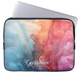 Capa Para Notebook Sunset Colorido Personalizado em Tinta de Álcool n