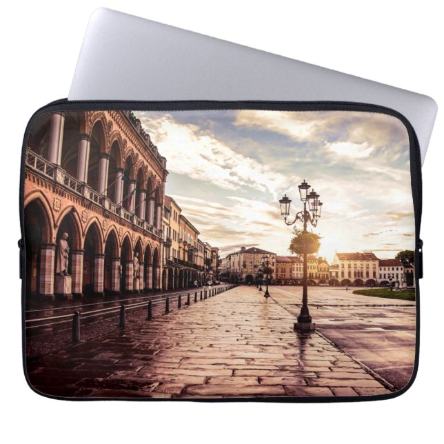 Capa Para Notebook Sunset over quadrado em Padova, Itália (Frente)