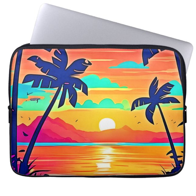 Capa Para Notebook Sunset Paradise Trabalho de arte (Frente)