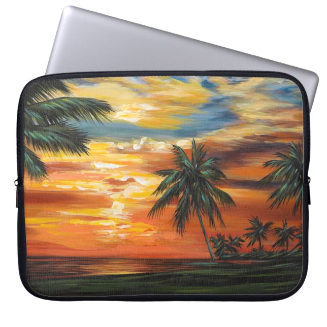 Capa Para Notebook Sunset tropical impressionante (Frente)