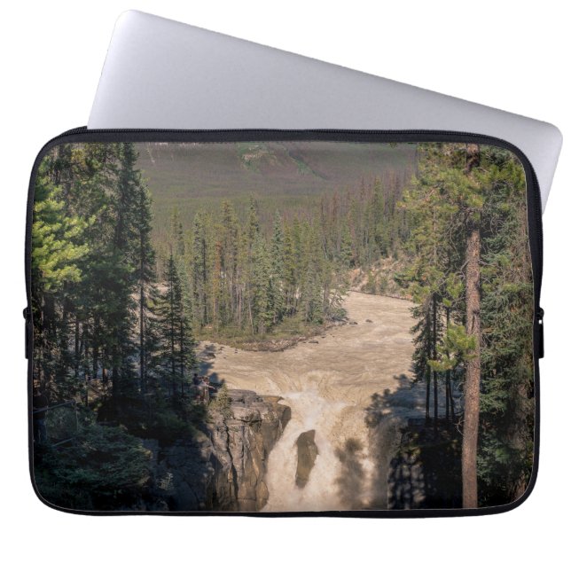 Capa Para Notebook Sunwapta Serenity: Waterfall Photoographic (Frente)