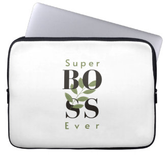 Capa Para Notebook Super Chefe Sempre Minimalista Eletrônicos Brancos