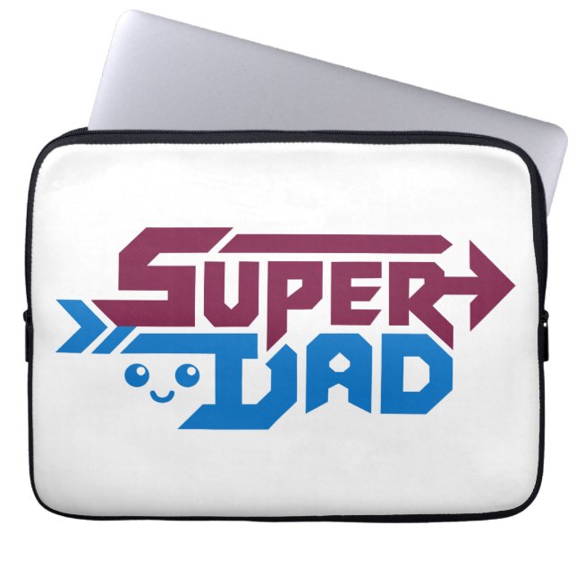 Capa Para Notebook Super Dad Gamer Gift – Cute Retro (Frente)