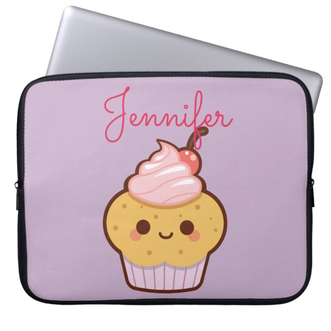 Capa Para Notebook Super fofo monograma cupcake kawaii (Frente)