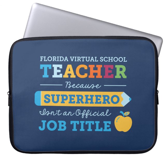Capa Para Notebook Super-Herói Professor da Florida Virtual School (Frente)