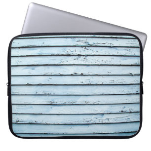 Capa Para Notebook Superfície de madeira branca e azul