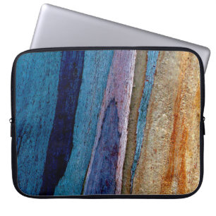 Capa Para Notebook Superfície pintada de cor azul e castanha