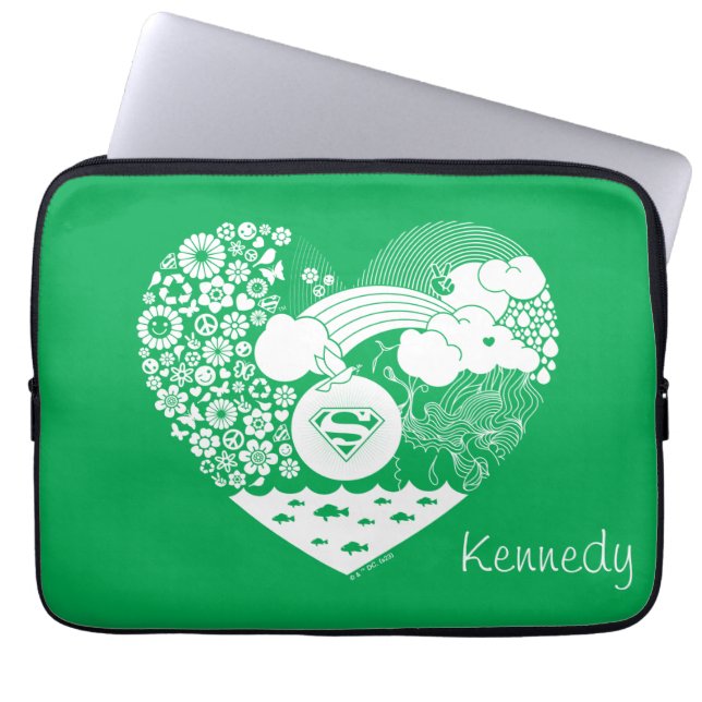 Capa Para Notebook Supergirl Floral Peace Hearic (Frente)