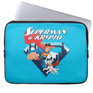 Capa Para Notebook Superman & Krypto Soar