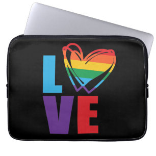 Capa Para Notebook Suporte a LGBTQ do Coração do Rainbow Love