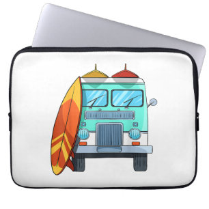 Capa Para Notebook Surf Van Surfboard Palm Tres Surfing Surfer Waves