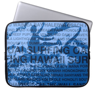 Capa Para Notebook Surfando no Havaí Cutback Havaiano Laptop de Wetca
