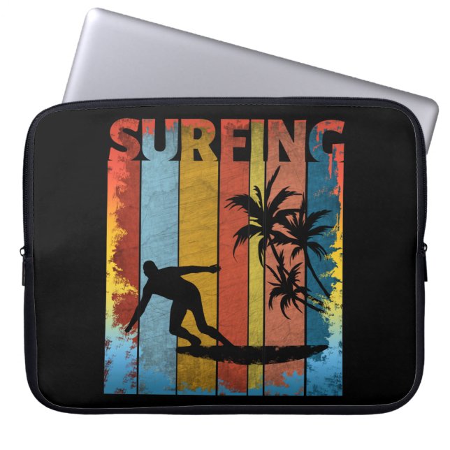 CAPA PARA NOTEBOOK SURFANDO VERÃO PRAIA SURFISTA (Frente)
