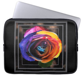 Capa Para Notebook Surfar na Rosa do arco-íris