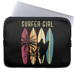 Capa Para Notebook Surfista Garota Surfboard Surfing Women Surf Oce