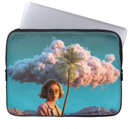 Capa Para Notebook Surreal Woman with Palm Tree