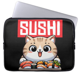 Capa Para Notebook Sushi Cat