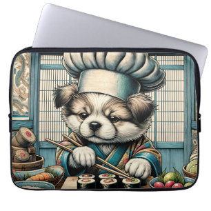 Capa Para Notebook Sushi Chef Puppy Adorável