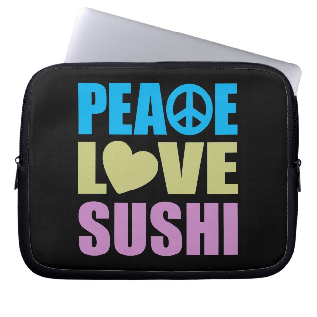 Capa Para Notebook Sushi do amor da paz (Frente)