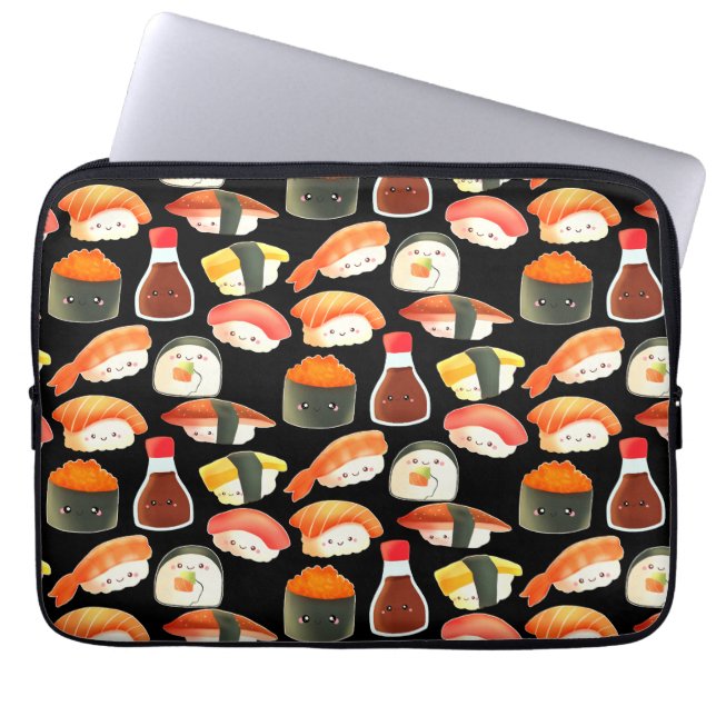 Capa Para Notebook Sushi japonês bonito (Frente)